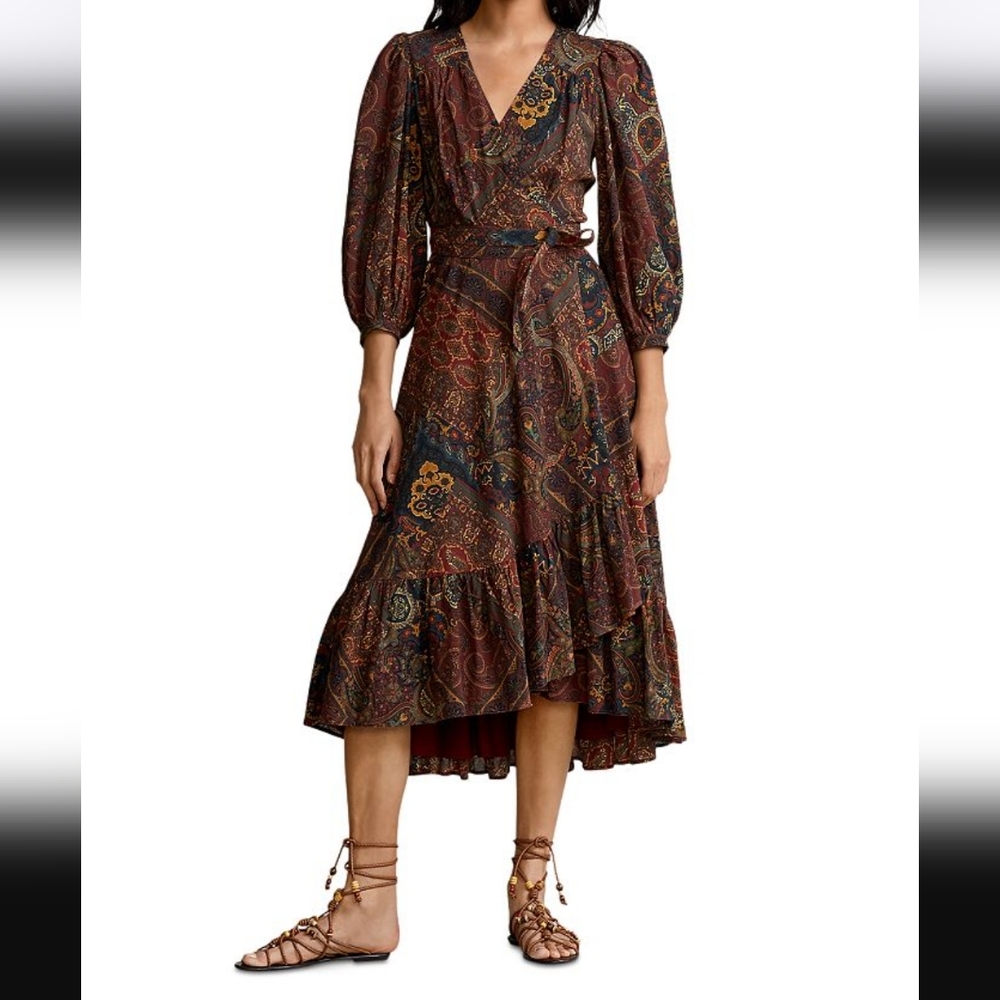 Ralph LAUREN Paisley Dress Sz 4
